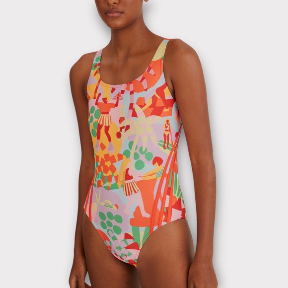 Adidas x FARM Rio (14) Swimsuit Pearl Citrine - Picture 2 of 10